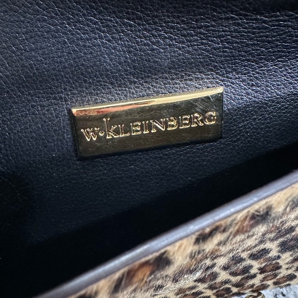 W Kleinberg Envelope Clutch, fur, leopard pattern - Picture 5 of 6